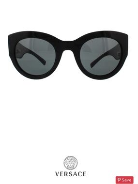 Versace Women’s Black Oversized Cat-Eye Sunglasses